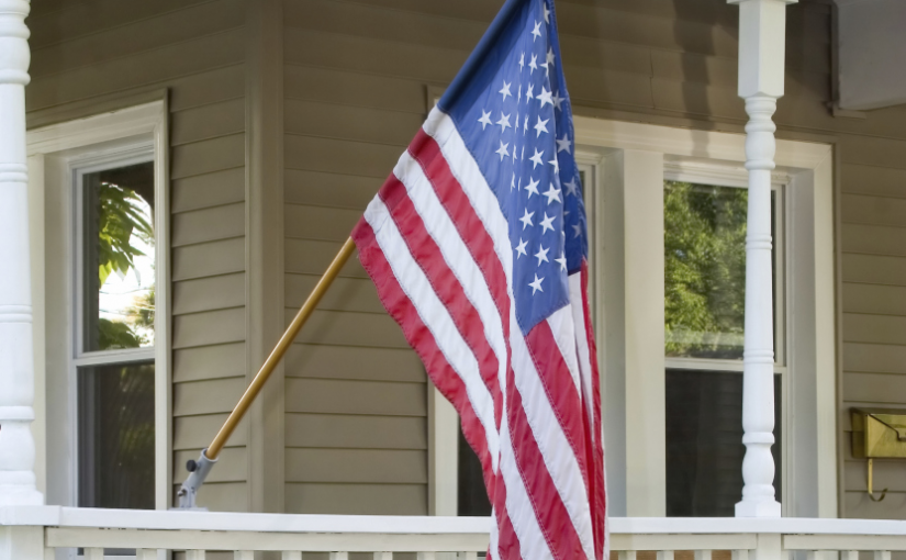 Flag on Porch